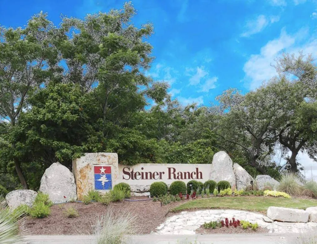 Steiner Ranch entrance sign in Austin, Texas