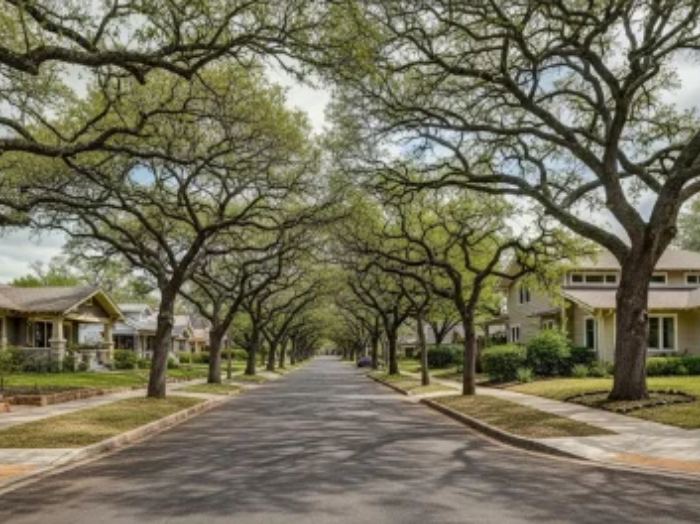Rosedale neighborhood in Austin, Texas serviced by Bastion Pest Control