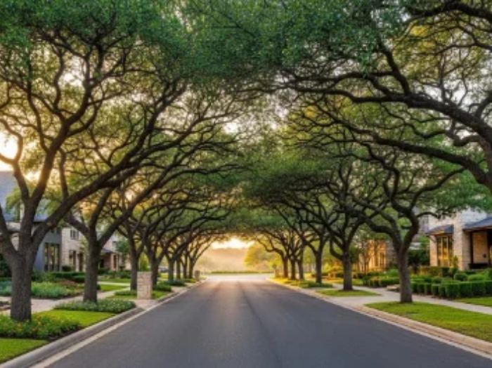 Sunset Valley neighborhood in South Austin, Texas serviced by Bastion Pest Control
